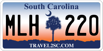 SC license plate MLH220