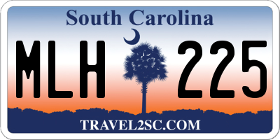SC license plate MLH225
