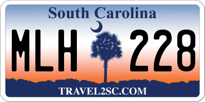 SC license plate MLH228