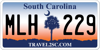 SC license plate MLH229