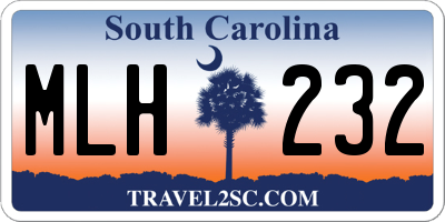 SC license plate MLH232