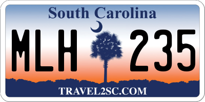 SC license plate MLH235