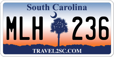 SC license plate MLH236