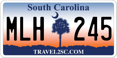 SC license plate MLH245