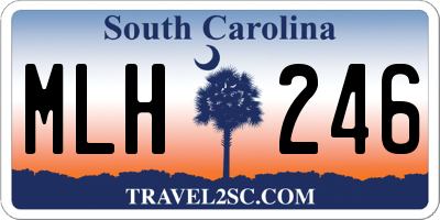 SC license plate MLH246