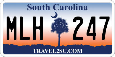SC license plate MLH247