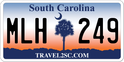 SC license plate MLH249