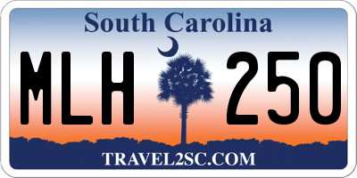 SC license plate MLH250