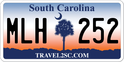 SC license plate MLH252