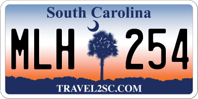 SC license plate MLH254