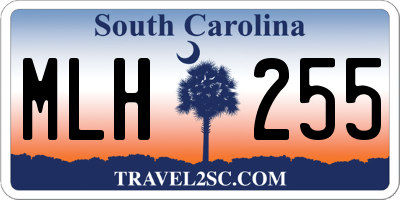 SC license plate MLH255