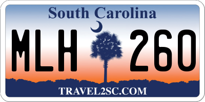 SC license plate MLH260