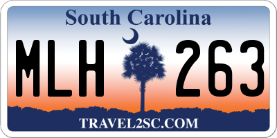 SC license plate MLH263