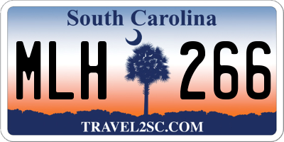 SC license plate MLH266
