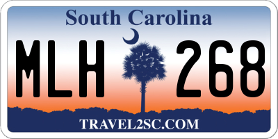 SC license plate MLH268
