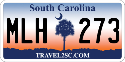 SC license plate MLH273