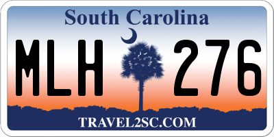 SC license plate MLH276