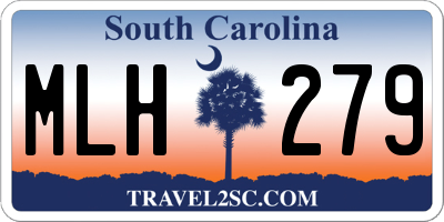 SC license plate MLH279