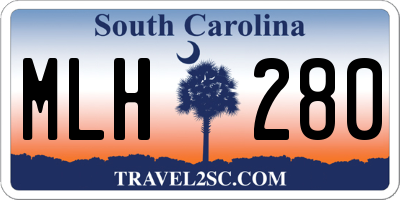 SC license plate MLH280