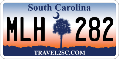 SC license plate MLH282