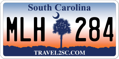 SC license plate MLH284