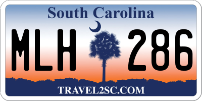 SC license plate MLH286