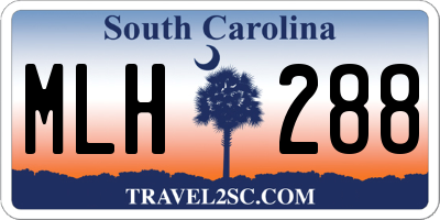 SC license plate MLH288