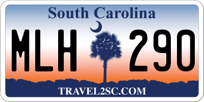 SC license plate MLH290