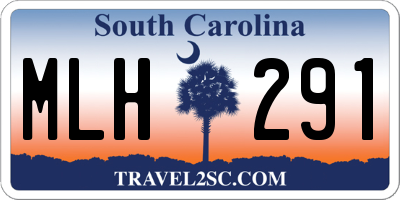 SC license plate MLH291