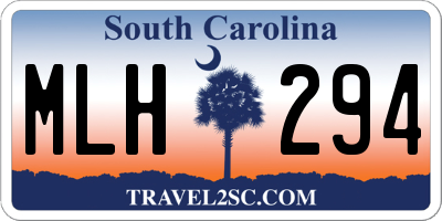 SC license plate MLH294