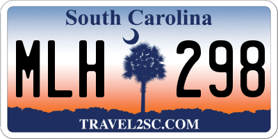 SC license plate MLH298