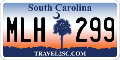 SC license plate MLH299