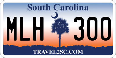 SC license plate MLH300