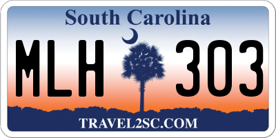 SC license plate MLH303