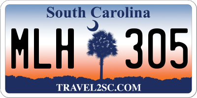 SC license plate MLH305