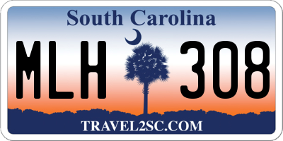 SC license plate MLH308