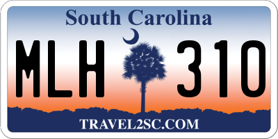 SC license plate MLH310