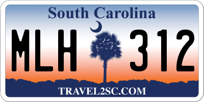 SC license plate MLH312