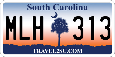 SC license plate MLH313