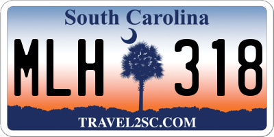 SC license plate MLH318
