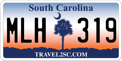 SC license plate MLH319