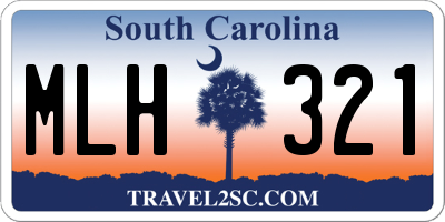 SC license plate MLH321