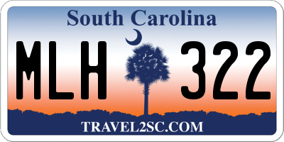 SC license plate MLH322