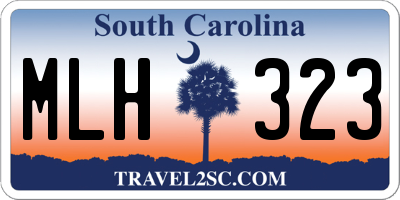 SC license plate MLH323