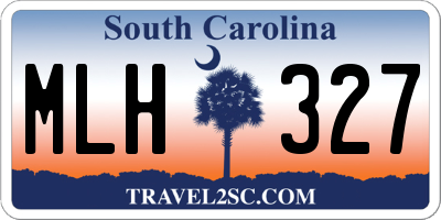 SC license plate MLH327
