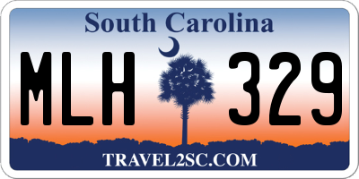 SC license plate MLH329