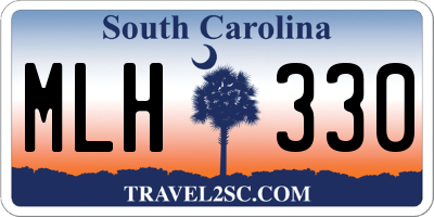 SC license plate MLH330