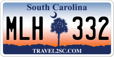 SC license plate MLH332