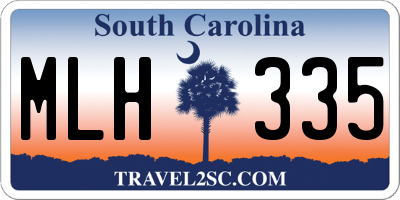 SC license plate MLH335