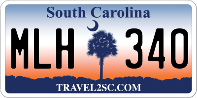 SC license plate MLH340